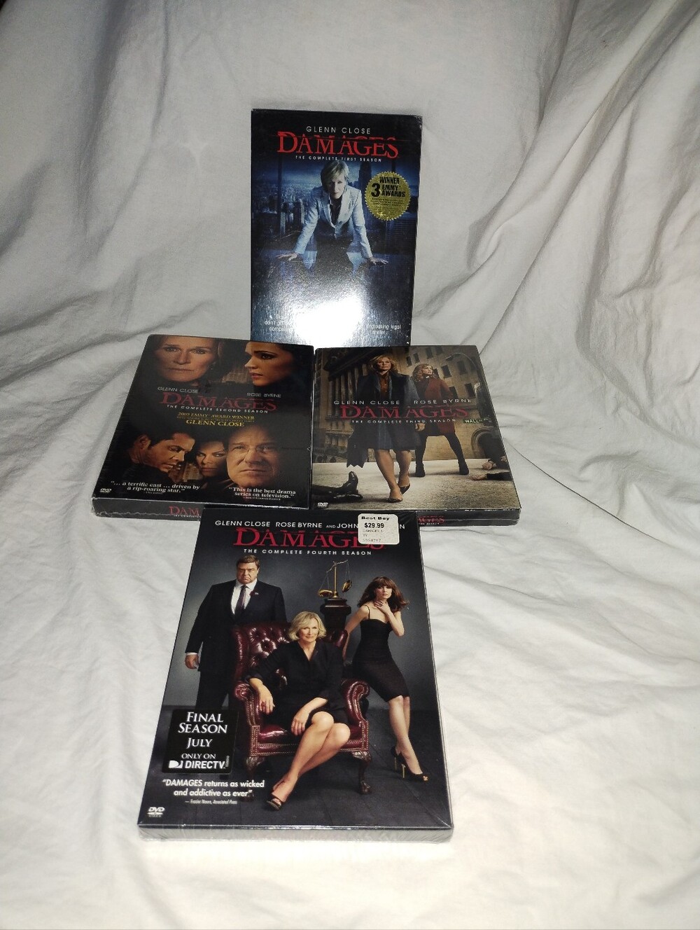 TV Series Damages Seasons 1 2 3 4 New Sealed John Goodman Glenn Close DVD Set